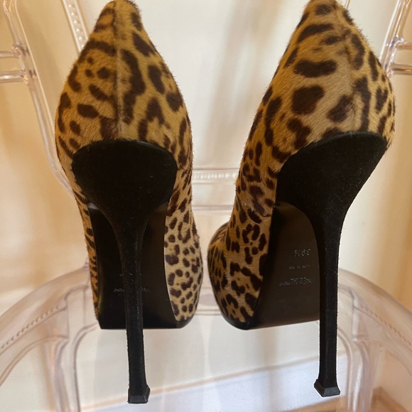 YSL Calf Hair Leopard Print Pump - Picture 2 of 7
